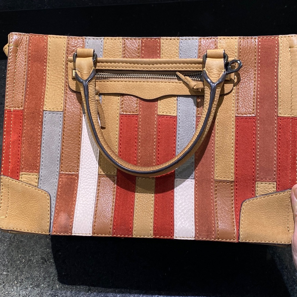 Rebecca Minkoff Women's Patchwork Regan Tote Leather and Suede